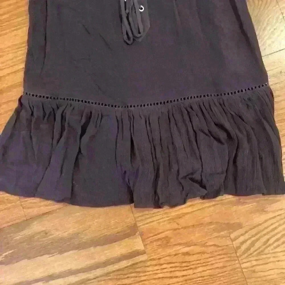 American Eagle Flowy Black Tank Lace Up Spaghetti Straps NWOT Size Small - Picture 3 of 8